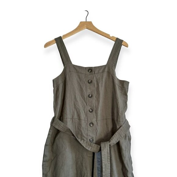 Everlane The Linen Jumpsuit in Pewter Green, Size 4, NWT - Picture 4 of 16